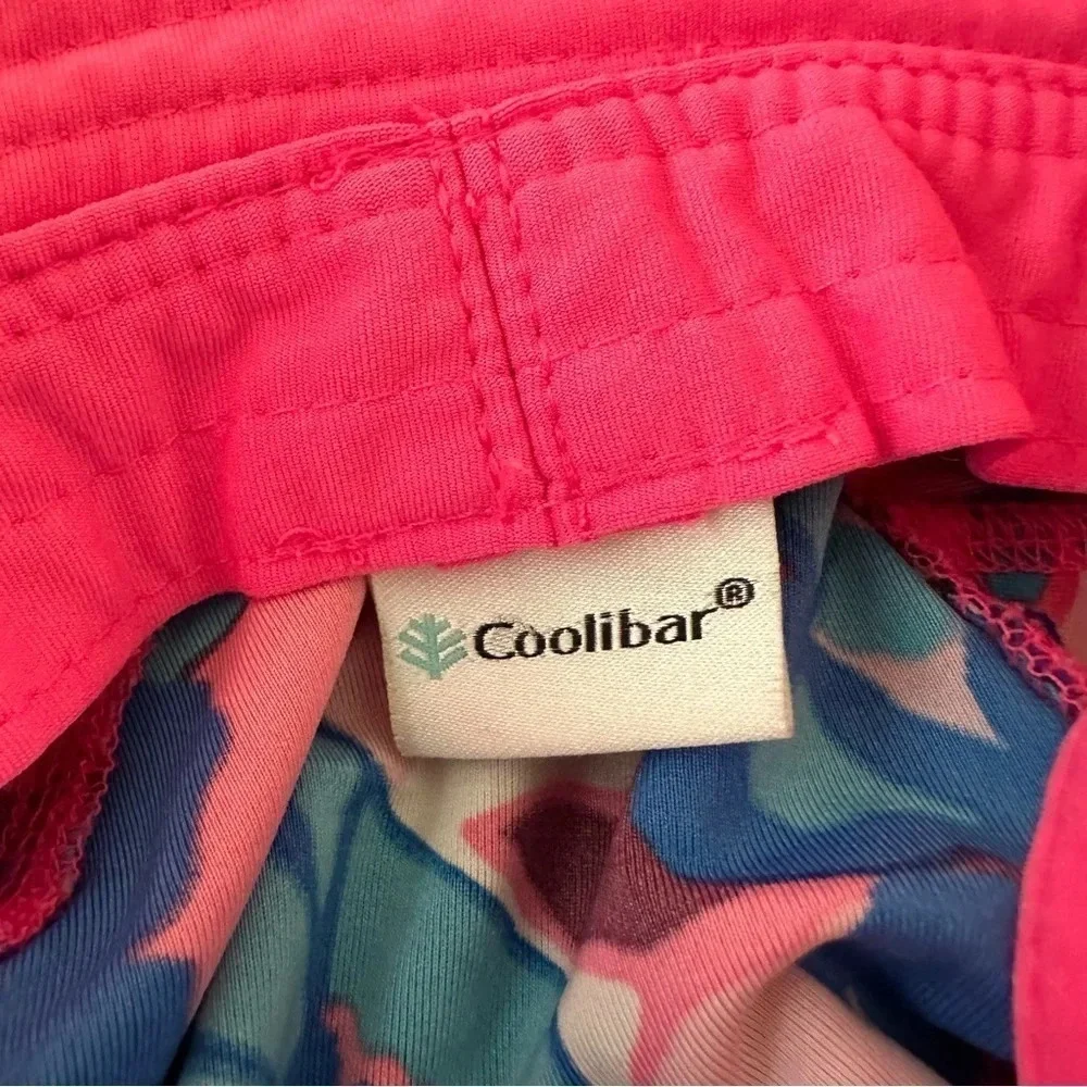Coolibar Toddler Girls 2T-3T Floral Sun Protection Bucket Hat Swimwear Pink Blue